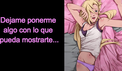 Cartoon blonde Ino Yamanaka seduces with her busty body