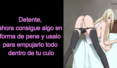 Cartoon blonde Ino Yamanaka seduces with her busty body