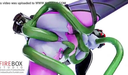 Widowmaker and her anal rape with long tentacles