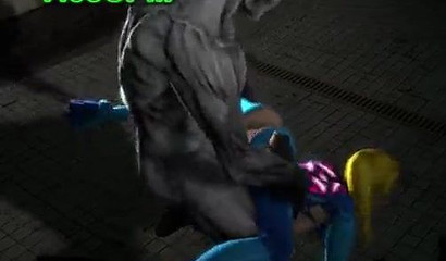 Blonde Samus fucked by scary monster with hard dick