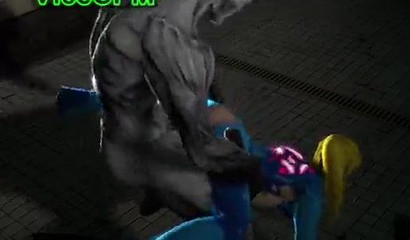 Blonde Samus fucked by scary monster with hard dick