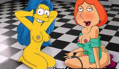 Greife und Simpsons Hentai Parodie Gruppensex