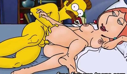 Greife und Simpsons Hentai Parodie Gruppensex