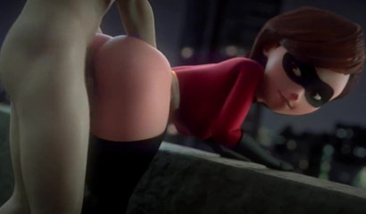 Compilation of cartoon porn with nymphomaniac Elastigirl from The Incredibles