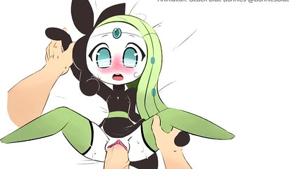 Meloetta Fucked By Her Trainer (color Version)