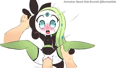 Meloetta Fucked By Her Trainer (color Version)