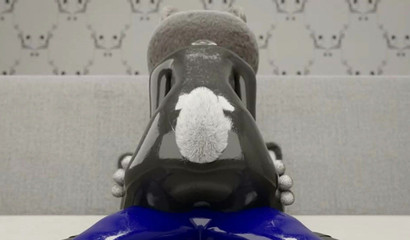 Sexy bunnies in latex fuck in the pose of a rider