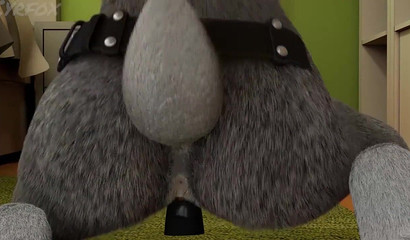 Polícia Judy Hops sentou sua buceta em um vibrador favorito