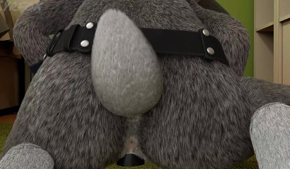 Polícia Judy Hops sentou sua buceta em um vibrador favorito