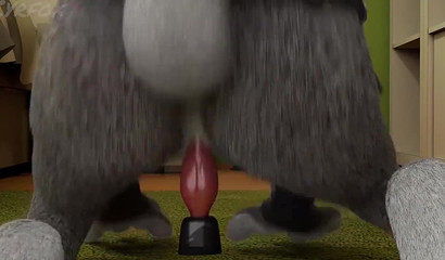 Polícia Judy Hops sentou sua buceta em um vibrador favorito