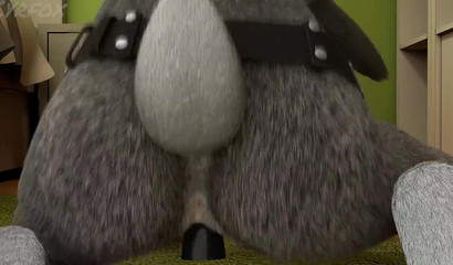 Polícia Judy Hops sentou sua buceta em um vibrador favorito