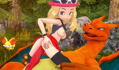 La ragazza calda Serena cavalca il cazzo del drago di Cirizard