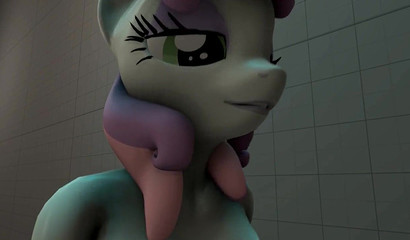 MLP FUTA 3D - Fluttershy gets double urethral penetration.