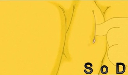 Marge Simpson helping Bart release the ball tension