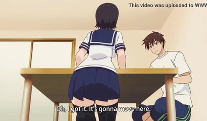 Anime siblings sorting family stuff out with a hardcore session