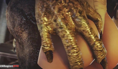 Hardcore rampage of a 3D Hentai monster