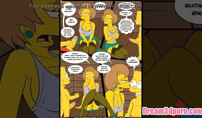 The Simpsons embracing the nudity of their busty characters