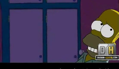 Homer exploring Marge Simpsons depths porn cartoon