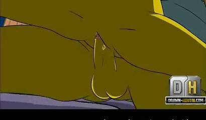 Homer exploring Marge Simpsons depths porn cartoon