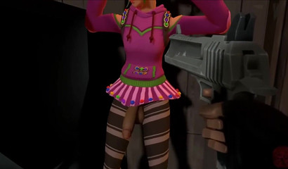 Shooting magic bullets with a Fortnite futanari