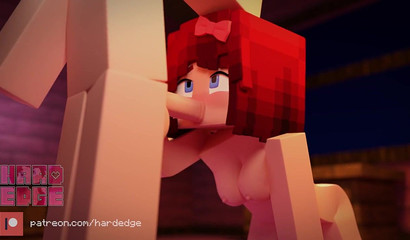 Redhead Scarlett from Minecraft is the sloppiest cocksucker