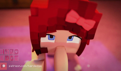 Redhead Scarlett from Minecraft is the sloppiest cocksucker