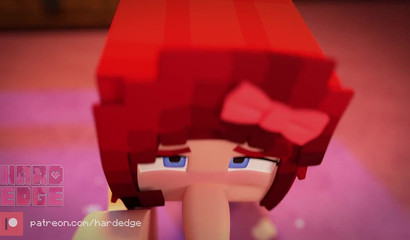 Redhead Scarlett from Minecraft is the sloppiest cocksucker