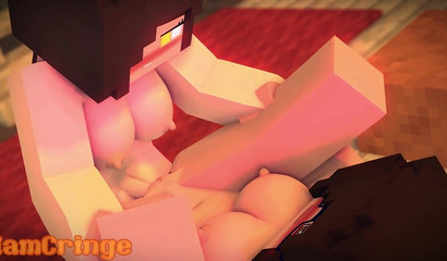 Nerdy 3D cutie milks the Minecraft out of him