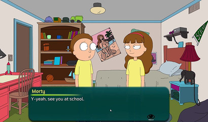 Morty empties his cartoon cock on all the girls in his house