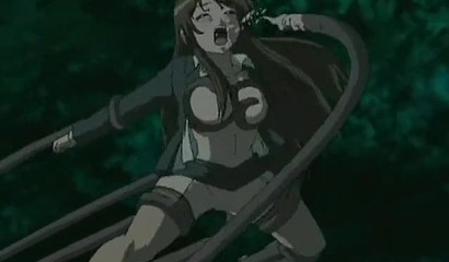 Massive monster tentacles made a slave out of cute anime chick