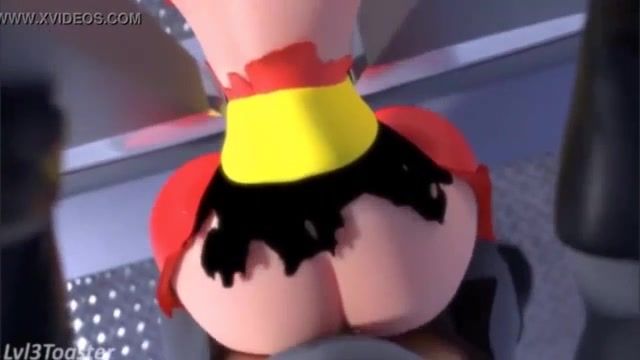 Shemale Cartoon Porn Incredibles - Elastigirl gives up her 3D pussy to save the Incredibles