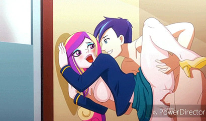 My Little Pony anime chicks can't stop using their  new cunts