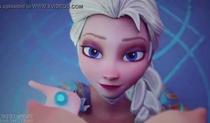 Elsa makes us to be the queen of Ana's Frozen pussy
