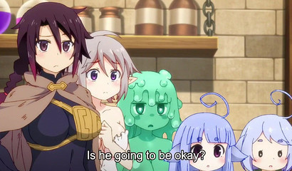 Hyena girl collecting anime chick's virginity