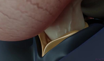 This 3D furry chick can only cum in the shower