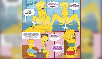 Lisa comes back home for Bart's cum-gun