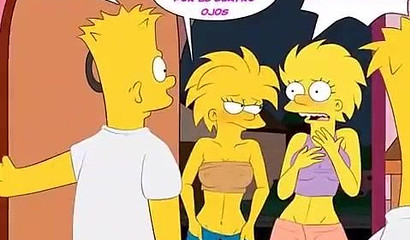 Lisa comes back home for Bart's cum-gun