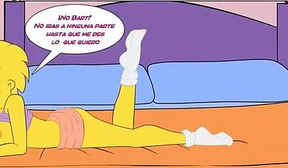 Lisa comes back home for Bart's cum-gun