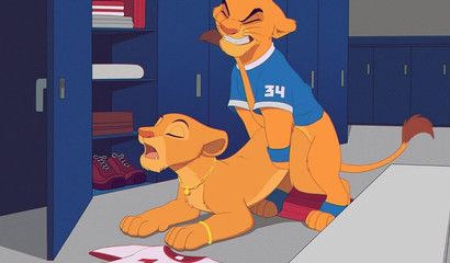 Simba makes Nala roar in the locker room