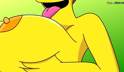 Bart Simpson cumming to like Edna Krabappel