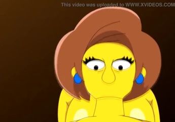 Edna Bart Simpson Porn - Bart Simpson cumming to like Edna Krabappel