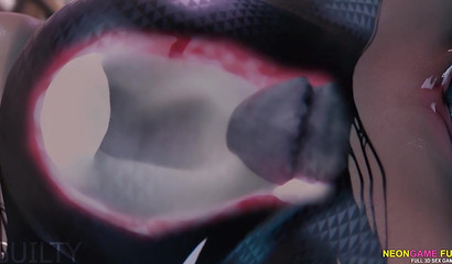 The excitement of a monster cock banging on a rooftop in 3D