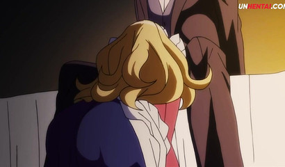 Hentai servant polishing a stiff knob