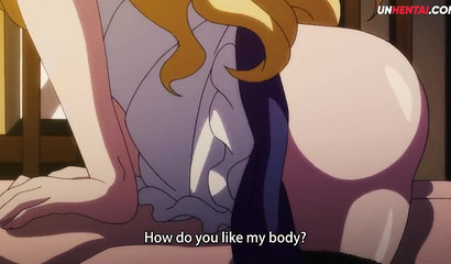 Hentai servant polishing a stiff knob