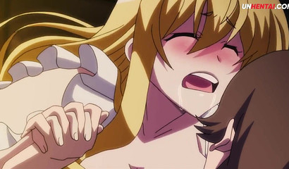 Hentai servant polishing a stiff knob