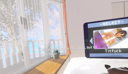 Cum-catching boobs in the Anime VR realm