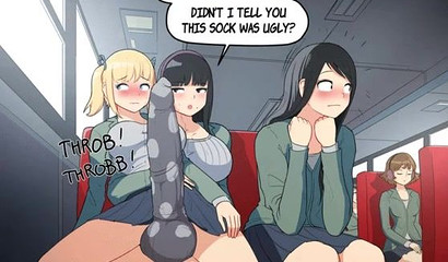 Hentai teens swearing to keep a giant Futanari secret