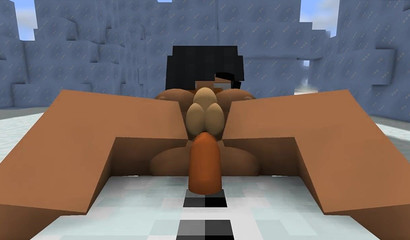 Minecraft XXXXristmas with the threesome-inclined snowman