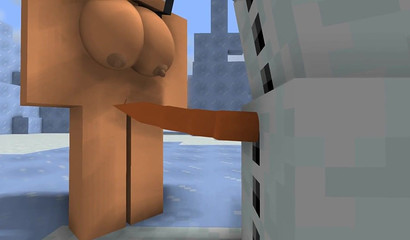 Minecraft XXXXristmas with the threesome-inclined snowman