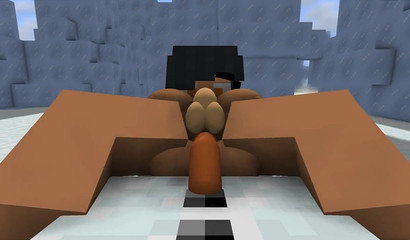 Minecraft XXXXristmas with the threesome-inclined snowman